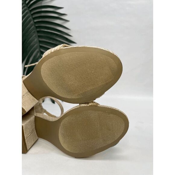 Steve Madden Women's Irenee Two-Piece Block-Heel Sandals - Raffia 5M - Picture 5 of 7